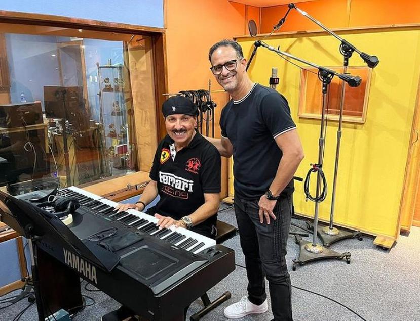 Harpld Montañez junto al productor Isidro Infante. (Captura / Instagram)