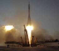 Soyuz partió el jueves desde Kazajistán. (AP)
