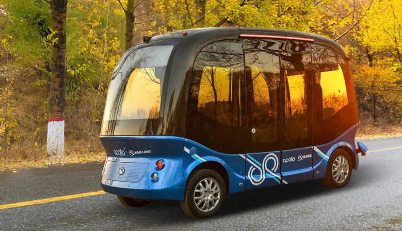 Los minibuses autómatas tendrán una capacidad para transportar 14 pasajeros (Twitter @Baidu_Inc)