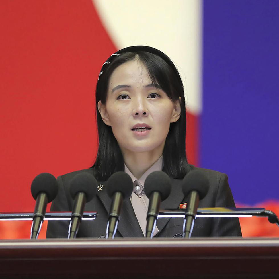 Kim Yo Jong, hermana del líder norcoreano Kim Jong Un, en una foto de archivo provista por el gobierno de ese país.