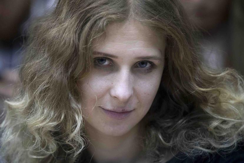 Mariya Alekhina fue una de las manifestantes que fue condenada a cárcel. (AP)