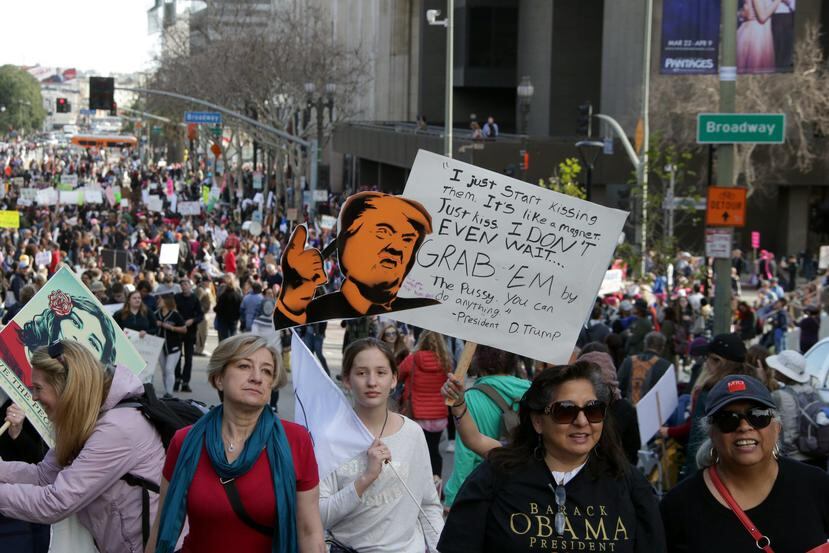 Sobre 100,000 personas participaron en la marcha realizada en Los Ángeles. (EFE)
