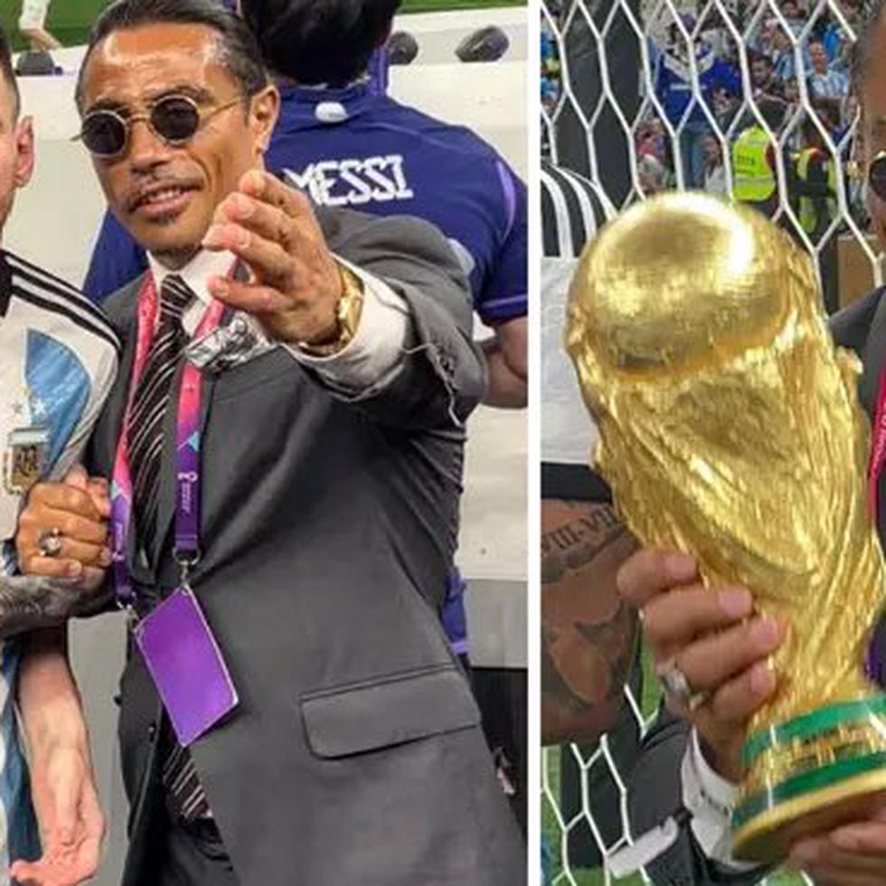 Lionel Messi se mostró incómodo ante el pedido forzado del chef Salt Bae por una foto en medio de la celebración de Argentina.