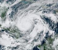 Imagen satelital del poderoso huracán Eta tomada el lunes a las 1:00 de la tarde. (AP)