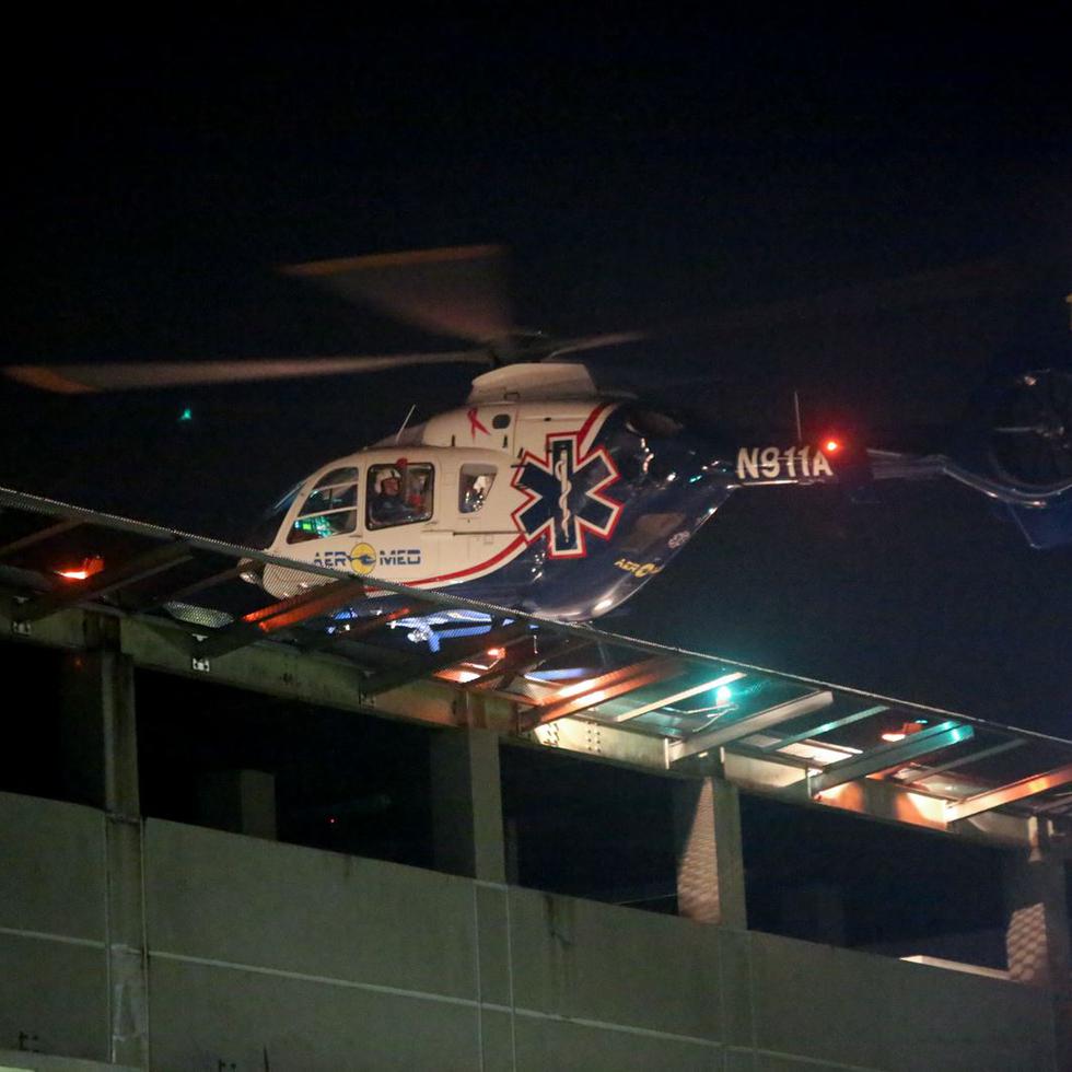 El conductor fue transportado por Aeromed al hospital Centro Médico.