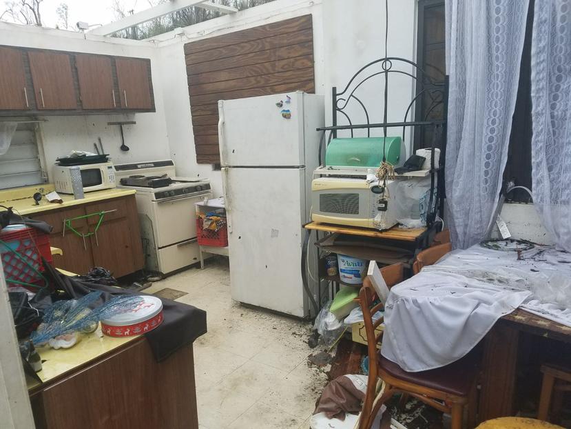 Así quedó la casa de María Morales tras el paso del huracán. (GFR Media)