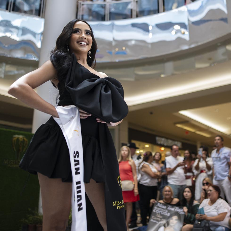 10 de agosto de 2023. San Juan, PR. Presentación oficial de las candidatas al título de Miss Earth Puerto Rico 2024, llevada a cabo en el centro comercial Plaza las Américas. En la foto miss San Juan Genesis Tremols. FOTO POR: Carlos Giusti/GFR Media