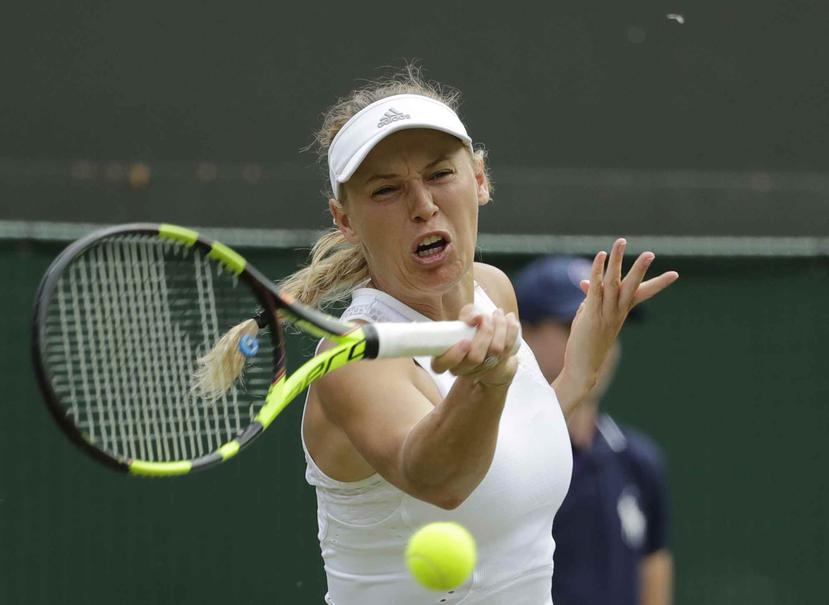 Wozniacki nunca ha llegado a los cuartos de final de Wimbledon. (AP)