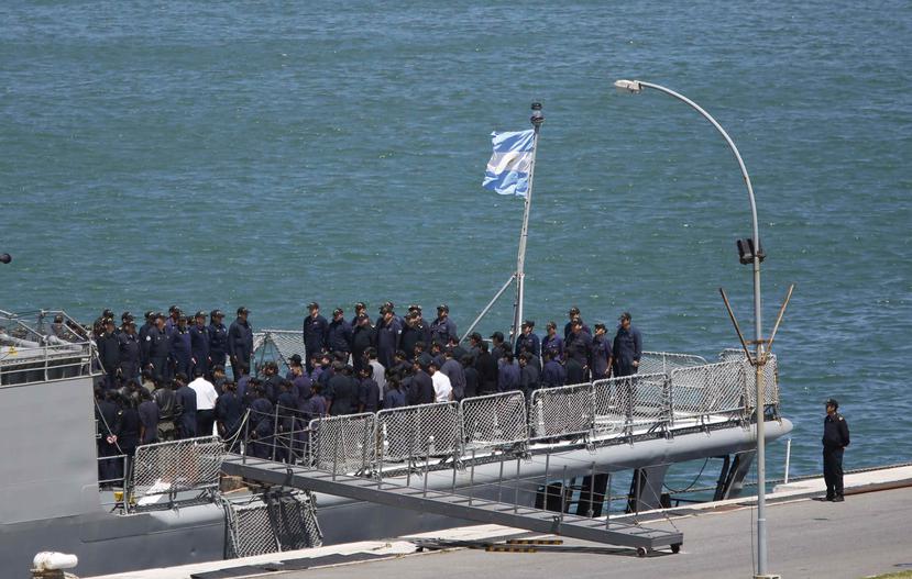 El submarino ARA San Juan desapareció el miércoles 15 de noviembre mientras se desplazaba desde el puerto sureño de Ushuaia a la ciudad costera de Mar del Plata, 400 kilómetros al sur de Buenos Aires. (The Associated Press)