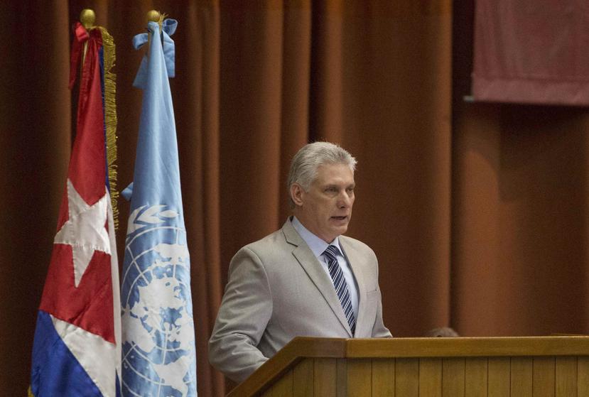 La Cepal se reunirá en el Palacio de las Convenciones de La Habana. En la foto está el presidente de Cuba, Miguel Díaz-Canel. (AP)