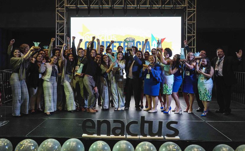 El equipo campeón de esta competencia de Enactus fue el de  la Universidad de Puerto Rico, Recinto de Humacao y el equipo subcampeón fue el de Humacao Community College. (Suministrada)