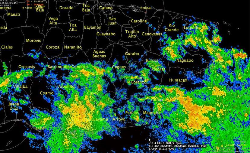 Las lluvias provocadas por los remanentes de lo que fue el huracán Danny impactaron la mitad este de Puerto Rico. (SNM)