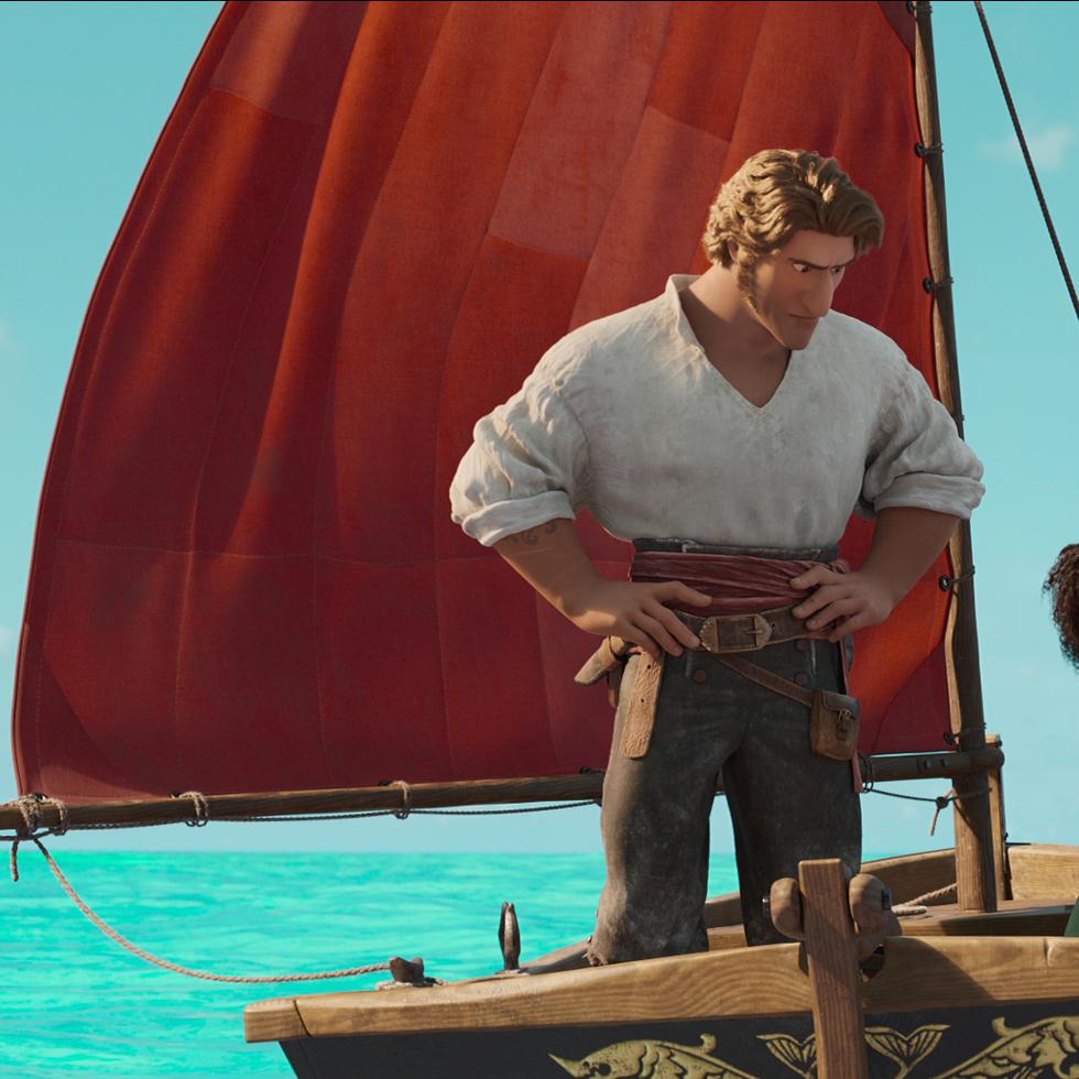 La joven Maisie Brumble junto al marinero Jacob Holland en la nueva película animada "The Sea Beast".