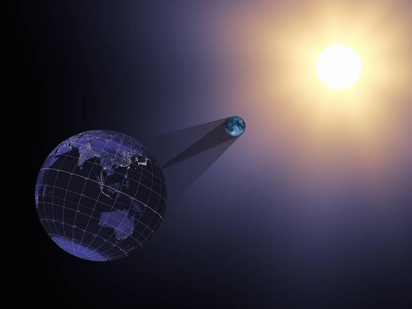 Dependiendo de las condiciones del tiempo es que se podrá observar el eclipse solar parcial en Puerto Rico. (NASA Scientific Visualization Studio)