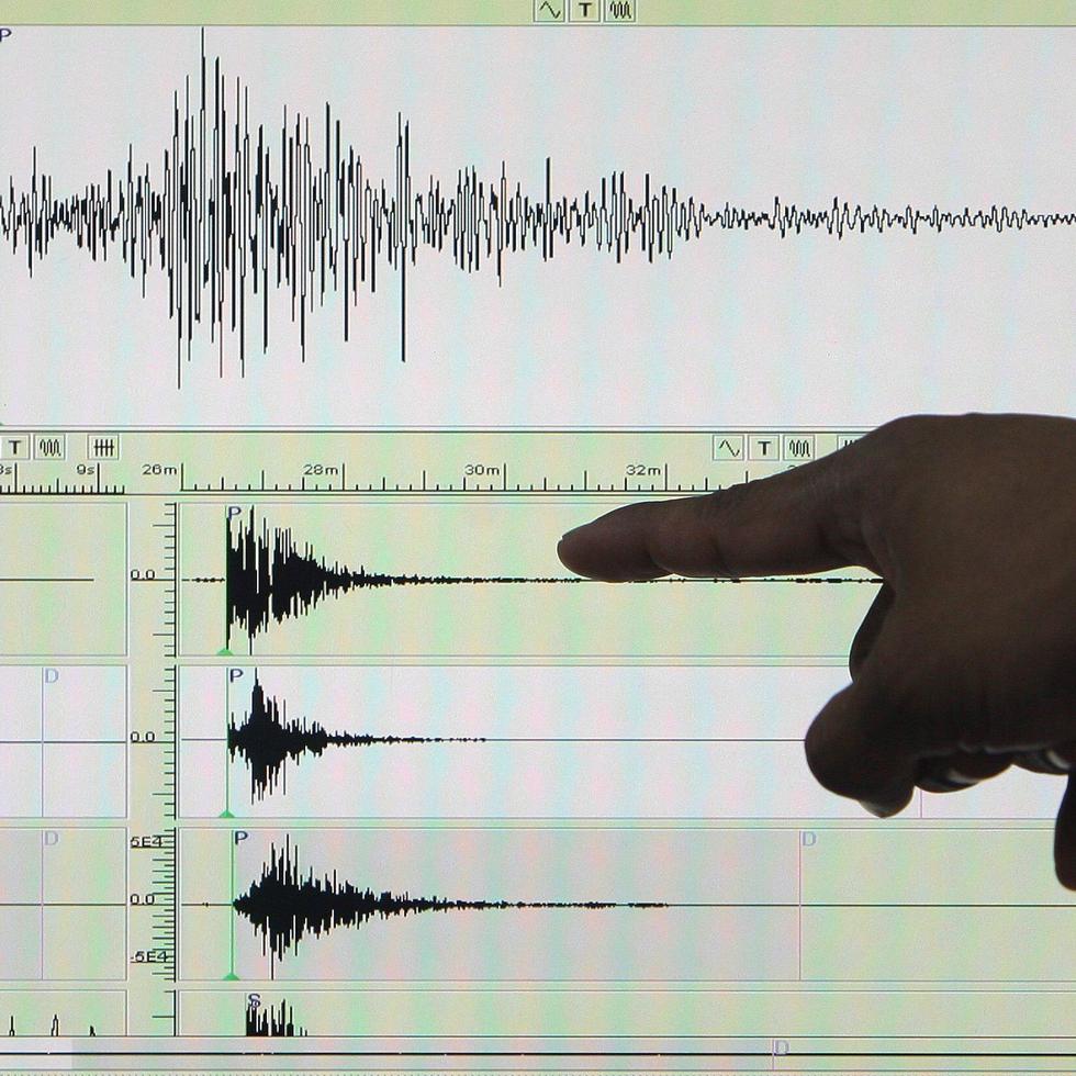 Sismógrafo que muestra la magnitud de un sismo.