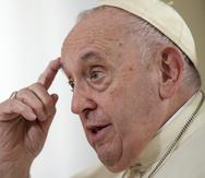 El papa Francisco, durante una entrevista con The Associated Press en el Vaticano, el 24 de enero de 2023.