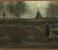 Esta fotografía sin fecha muestra la pintura “Jardín rectoral en Nuenen en primavera” de 1884, de Vincent van Gogh, en el Museo de Groninger, Países Bajos. La pintura es un préstamo del Ayuntamiento de Groningen. Más de tres años después de que fuera robada de un museo que estuvo cerrado durante la pandemia, esta pintura del maestro holandés Vincent van Gogh ha sido recuperada aunqe un poco deteriorada, dijo el martes 12 de diciembre de 2023 el Museo Groninger en los Países Bajos.