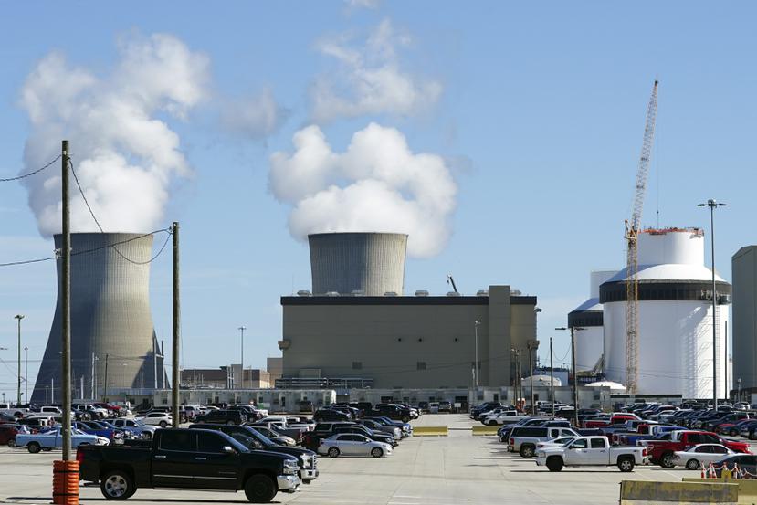 Vista de los reactores de la planta de energía nuclear Plant Vogtle de Georgia Power.