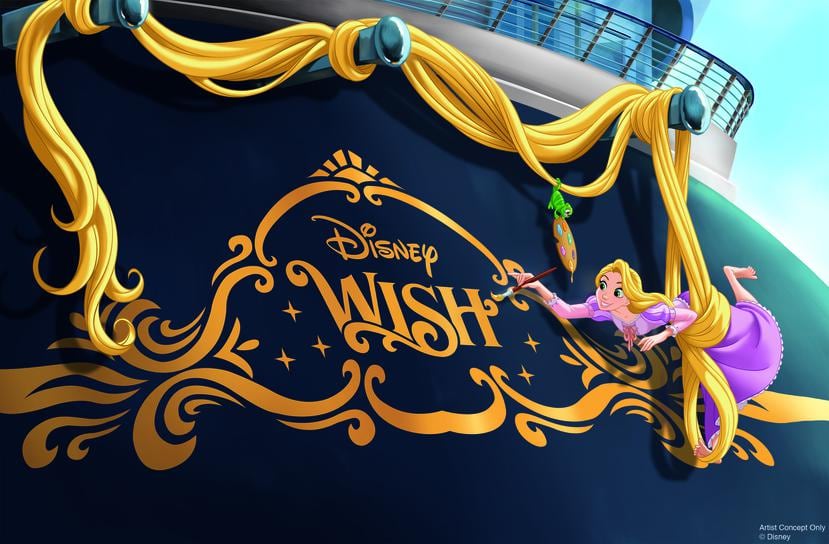 El Disney Wish es el primero de los tres barcos nuevos que tendrá Disney Cruise Line en o antes de 2025.