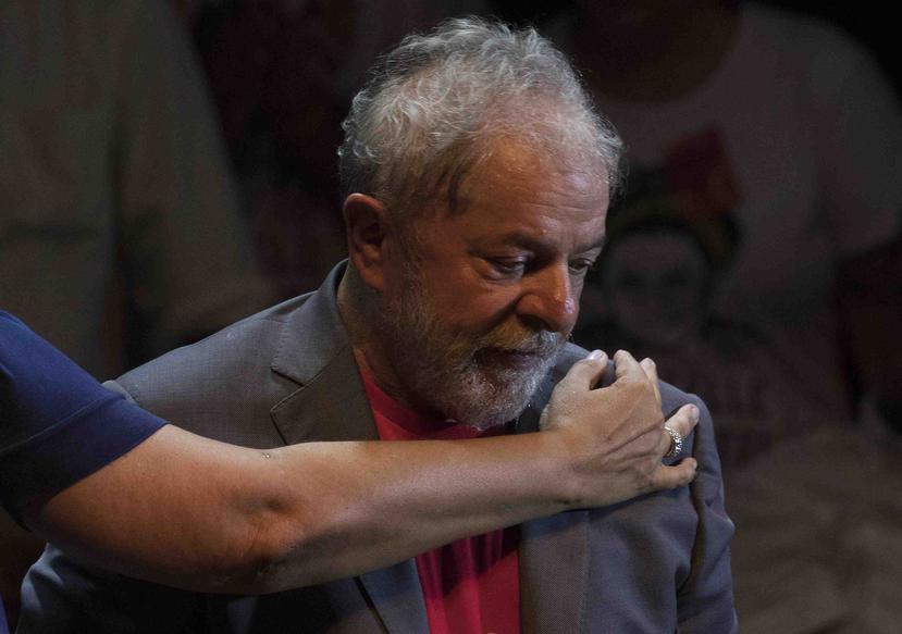 El expresidente brasileño Luiz Inacio Lula da Silva en un evento en Río de Janeiro el 2 de abril del 2018. (AP)