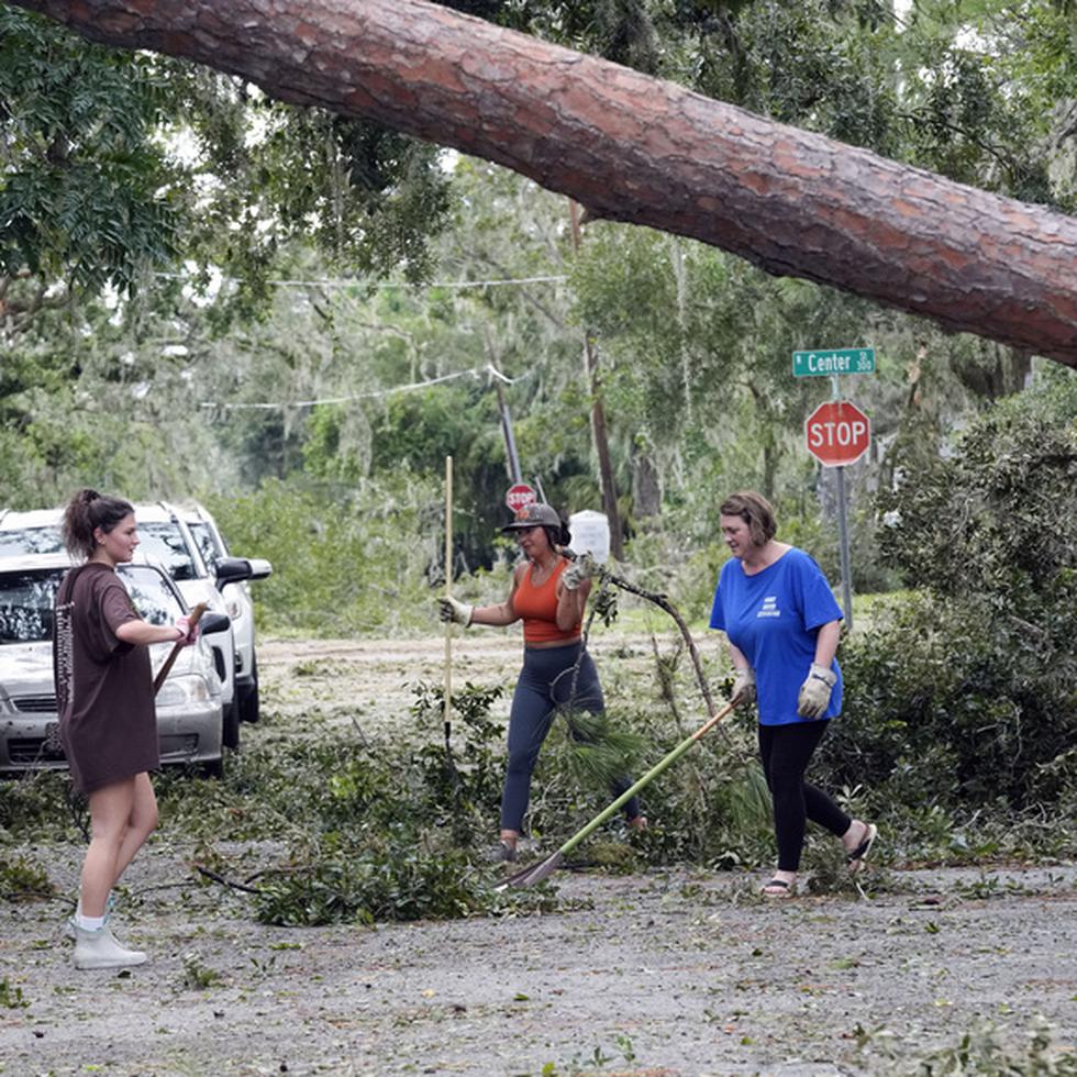 Destrucción causada por el huracán Idalia en agosto de 2023 en Florida, Estados Unidos.