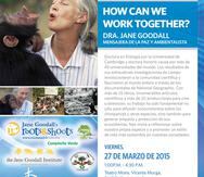 La investigadora de los chimpancés, la doctora Jane Goodall, dará la conferencia “How can we work together?”, mañana viernes, a la 1:00 pm. en el Teatro Vicente Murga, en la Pontificia Universidad Católica de Puerto Rico, en Ponce. (Suministrada / PUCPR)