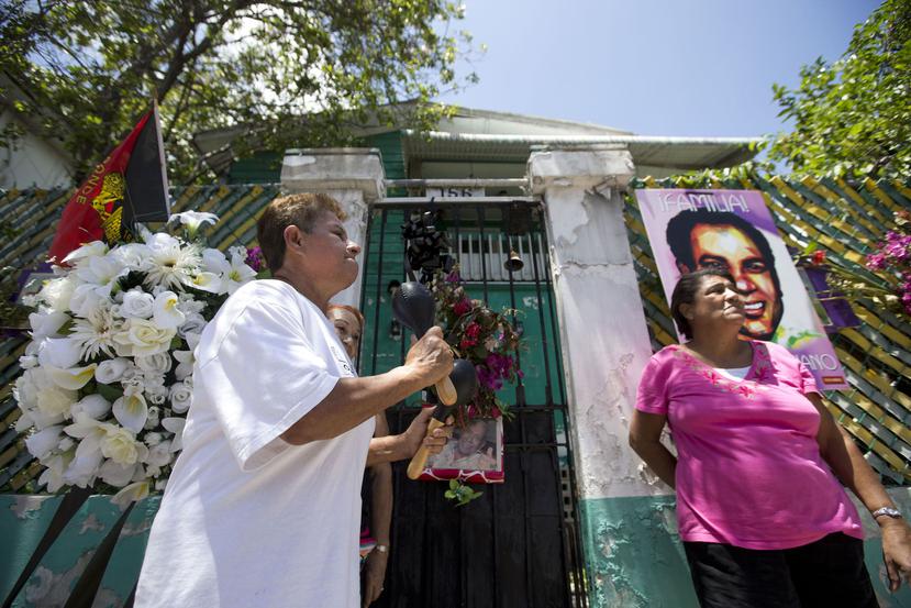 Frente de la casa donde vivió el cantante de salsa José “Cheo” Feliciano, en la calle Guadalupe en Ponce.