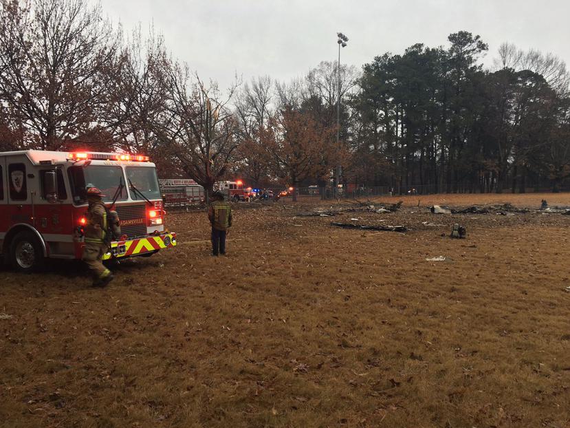 Escena donde ocurrió el accidente aéreo. (Atlanta Fire Rescue)