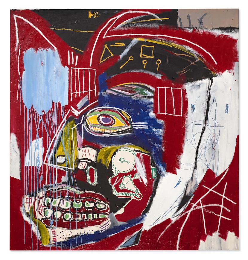 La obra "In This Case", del fenecido Jean-Michel Basquiat, se convirtió en la segunda obra más cara del artista vendida en una subasta.