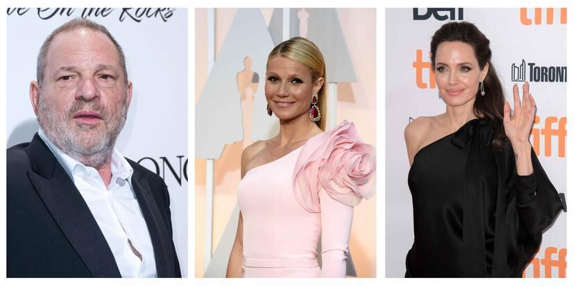 Las actrices Gwyneth Paltrow y Angelina Jolie acusan a Weinstein de acoso. (EFE)
