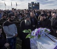 El funeral de un combatiente en Hassakeh, Siria. (AP/Baderkhan Ahmad)