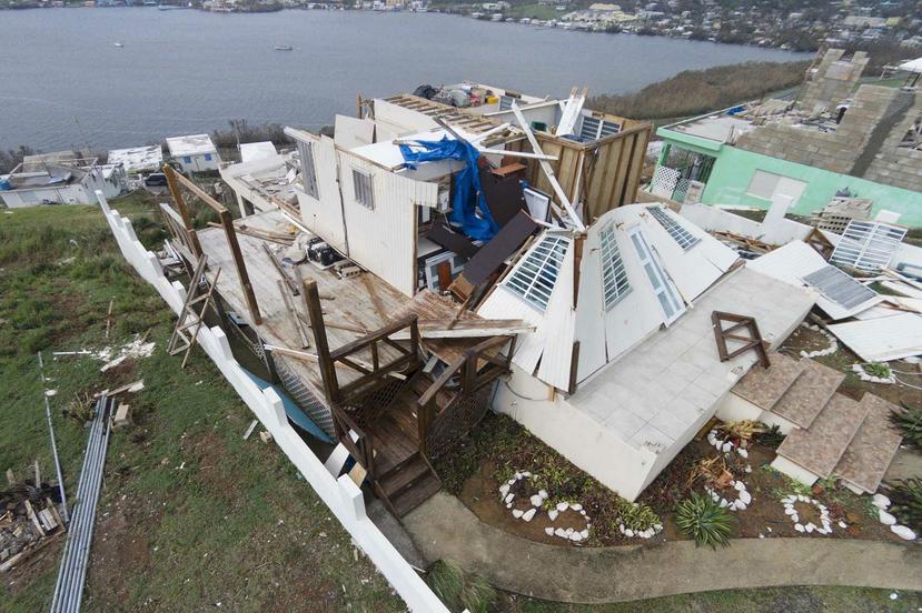 El huracán María destruyó una estructura de madera en Culebra.