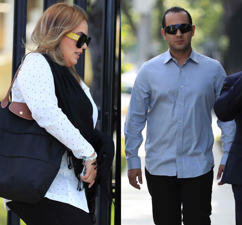 Chrystal Robles Báez e Isoel Sánchez Santiago a su llegada al Tribunal Federal.