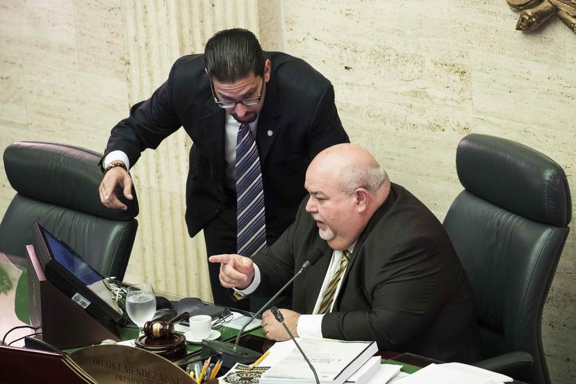 Así lo anunció el presidente de este cuerpo legislativo, Carlos "Johnny" Mëndez, junto al portavoz de la mayoría, Gabriel Rodríguez Aguiló. (GFR Media)