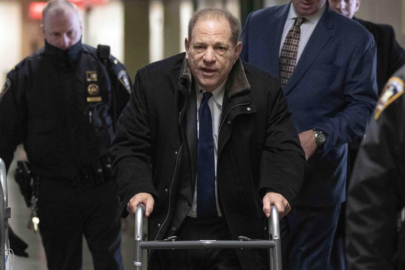 Harvey Weinstein a su salida del tribunal. (AP)
