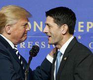 Donald Trump fustigó a Paul Ryan, calificándolo de un “fracasado al fin de su mandato”. (AP)