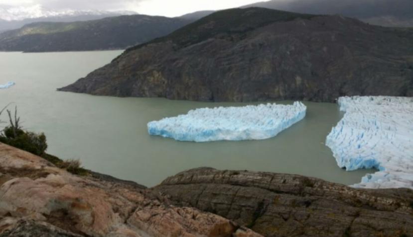 El glaciar Grey se encuentra en regresión desde hace varias décadas. (INACH)