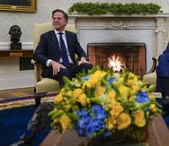 El presidente estadounidense, Joe Biden, con el primer ministro de Holanda, Mark Rutte, en la Casa Blanca en Washington.
