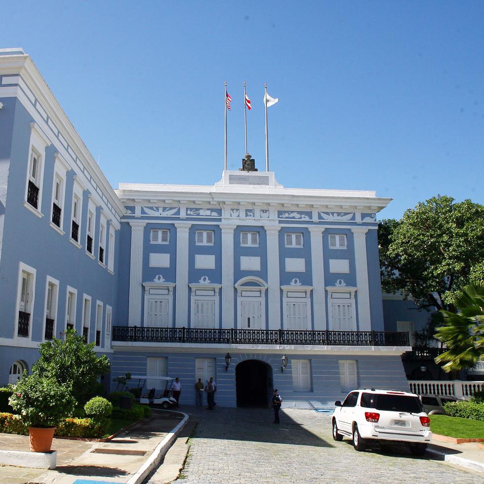 Vista al Palacio de Santa Catalina, residencia de la gobernadora o gobernador de Puerto Rico.