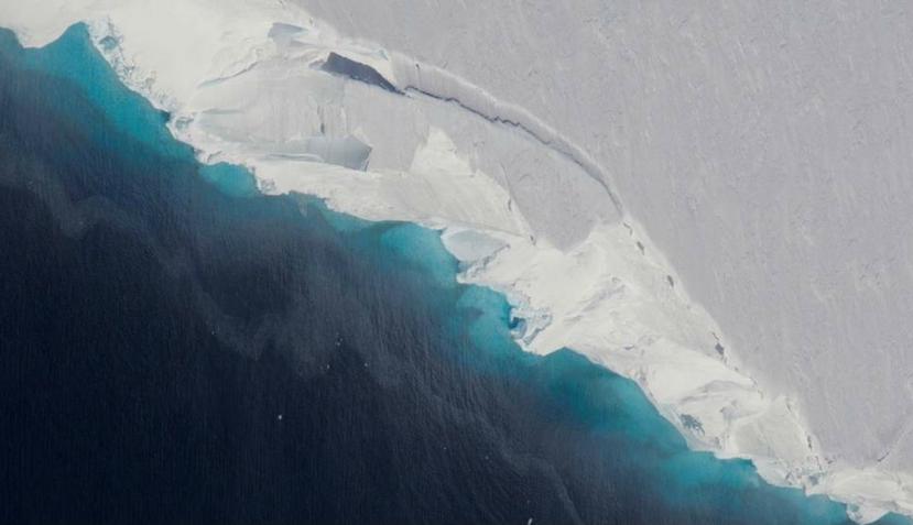 El glaciar Thwaites es responsable de casi cuatro por ciento del aumento del nivel del mar. (NASA)