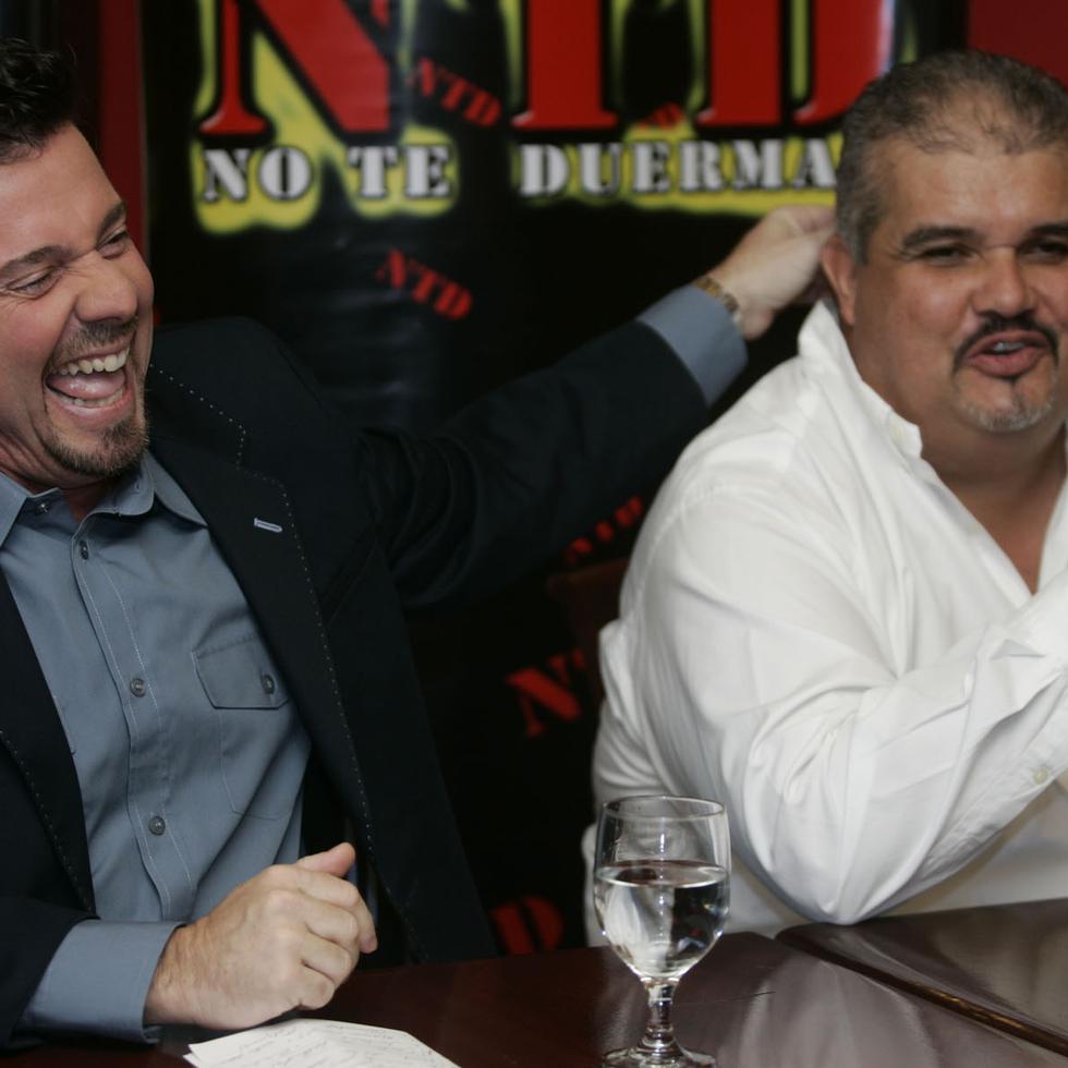 Foto de archivo de Antonio Sánchez "El Gángster" y Kcho Santiago, quienes dieron forma al exitoso programa de televisión "No te duermas".  (EL NUEVO DIA/MARIEL MEJIA ORTIZ)