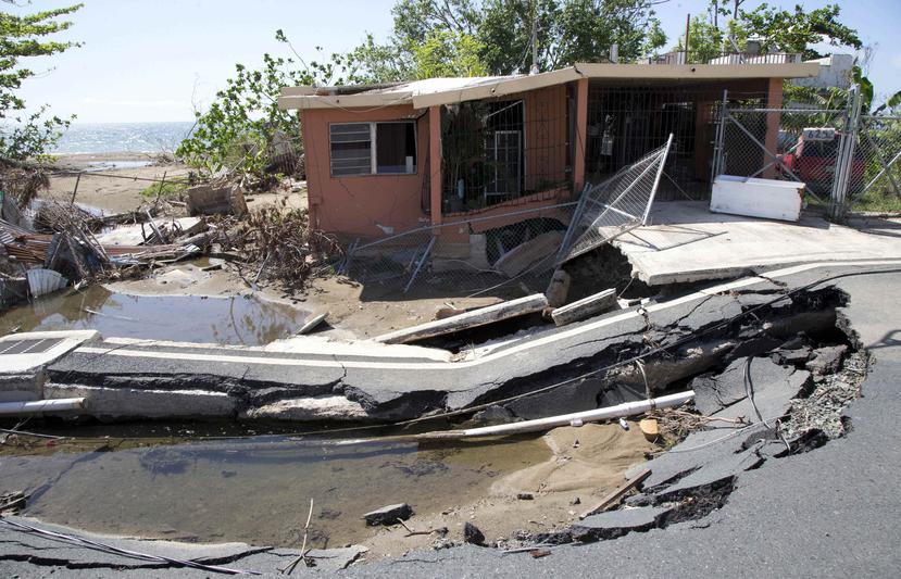 Daños a una casa en Mayagüez luego del paso del huracán María. (GFR Media)