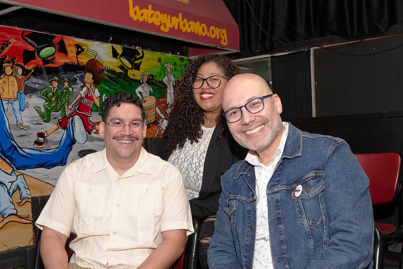 Desde la izquierda, Antonio Bruno, administrador de la compañía; Miranda González, directora artística; e Iván Vega, director ejecutivo.
