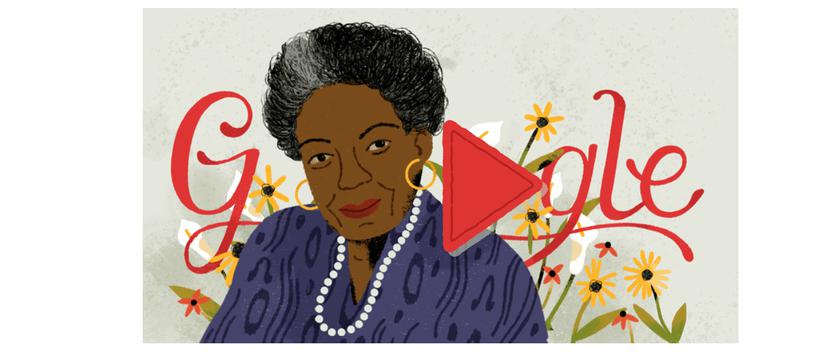 El doodle es un video que declama el poema “Still I Rise” en la voz de la misma Maya Angelou junto a colaboradoras a las que influyó y que esperan vivir de acuerdo a su legado. (Google)