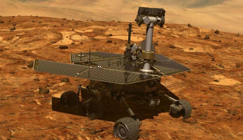 El polvo ya bajó en Marte y el rover aún no logra despertar para continuar con sus investigaciones. (NASA)