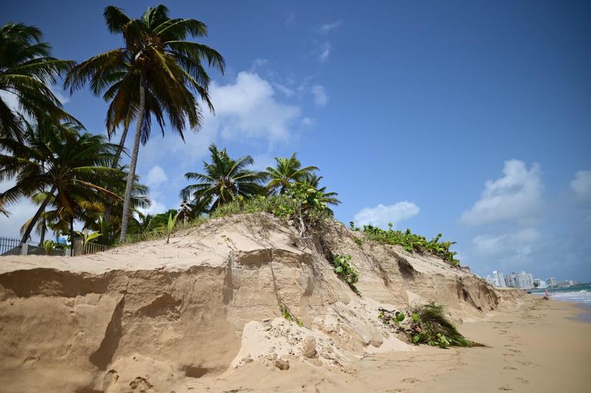 En Puerto Rico, la erosión se agravó aún más tras el paso del huracán María en 2017. En la foto, el área de Ocean Park, en San Juan.