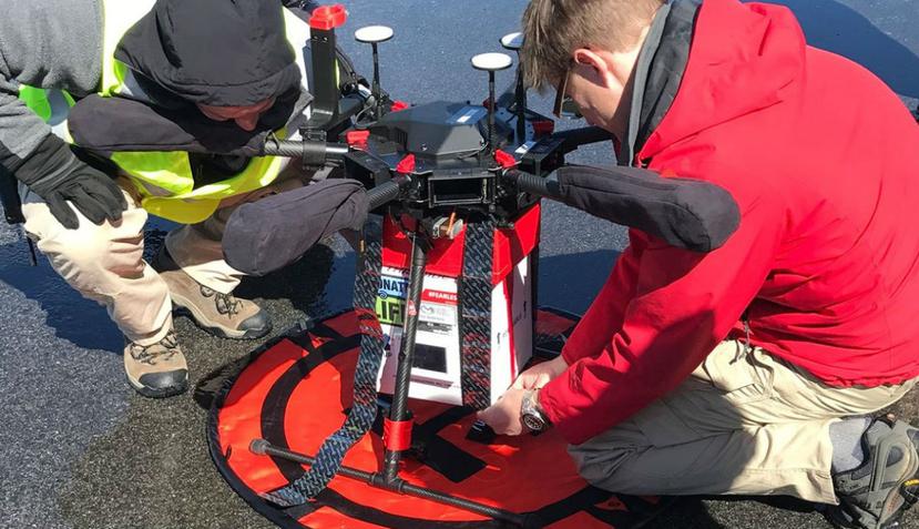 El dron realizó 14 pruebas con mucho éxito, la más larga de ellas fue de 3 millas de distancia. (Universidad de Maryland)
