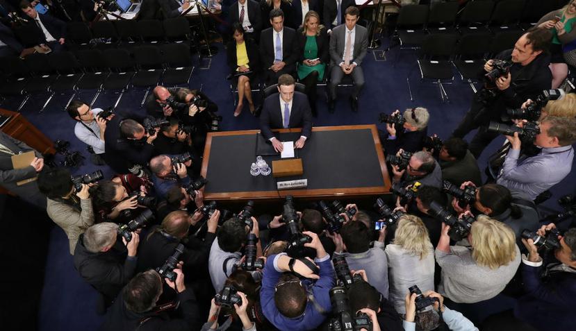El CEO de Facebook, Mark Zuckerberg, compareció ante el Congreso de Estados Unidos, sobre el uso de los datos de la red social. (AP)