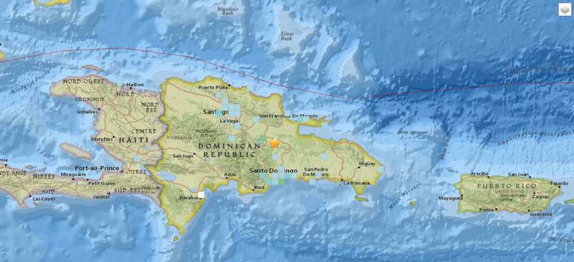 El sismo se sintió en Santo Domingo, capital de República Dominicana. (USGS)