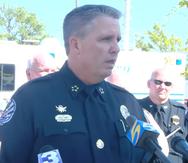 El jefe de la Policía de Collierville, Dale Lane, durante la conferencia de prensa en la que ofreció detalles sobre el tiroteo.